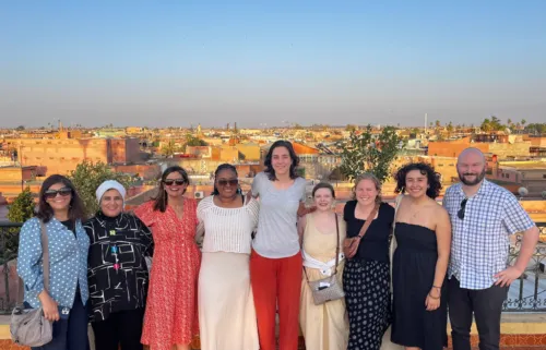 Caroline Sibley, teaching assistant professor in the Department of Asian and Middle Eastern studies, provided an interactive global experience for students in her advanced Arabic class.