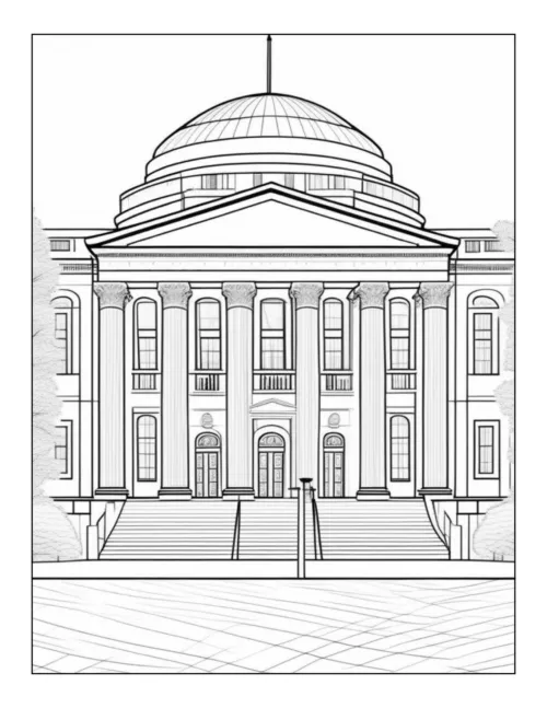 Wilson Library Coloring Page