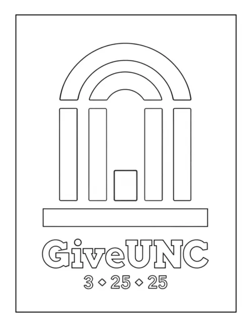 GiveUNC logo with Old Well graphic design element